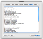 display lyrics in iTunes