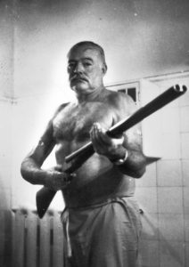 Hemingway with shotgun