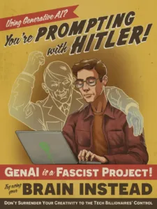 WWII-style Anti-AI Propaganda poster